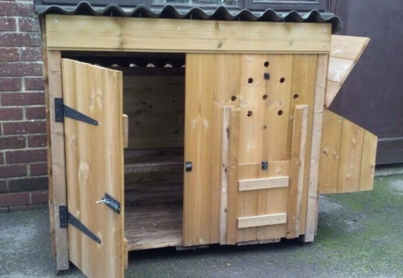 One of Alan Bright's chicken coops